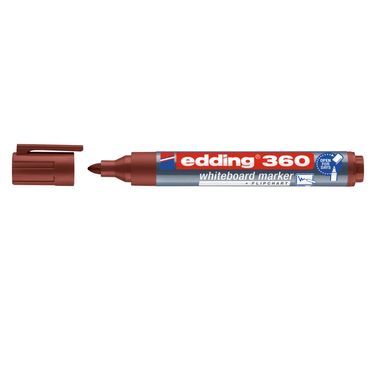 edding 360 Whiteboard/Flipchart Marker, 1.5-3mm Bullet Tip, Brown