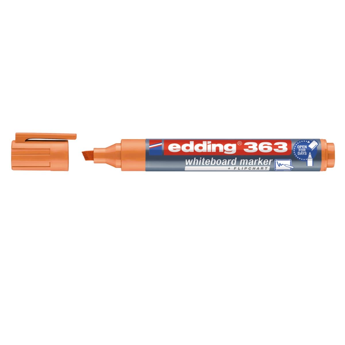 edding 363 Whiteboard/Flipchart Marker, 1-5mm Chisel Tip, Orange