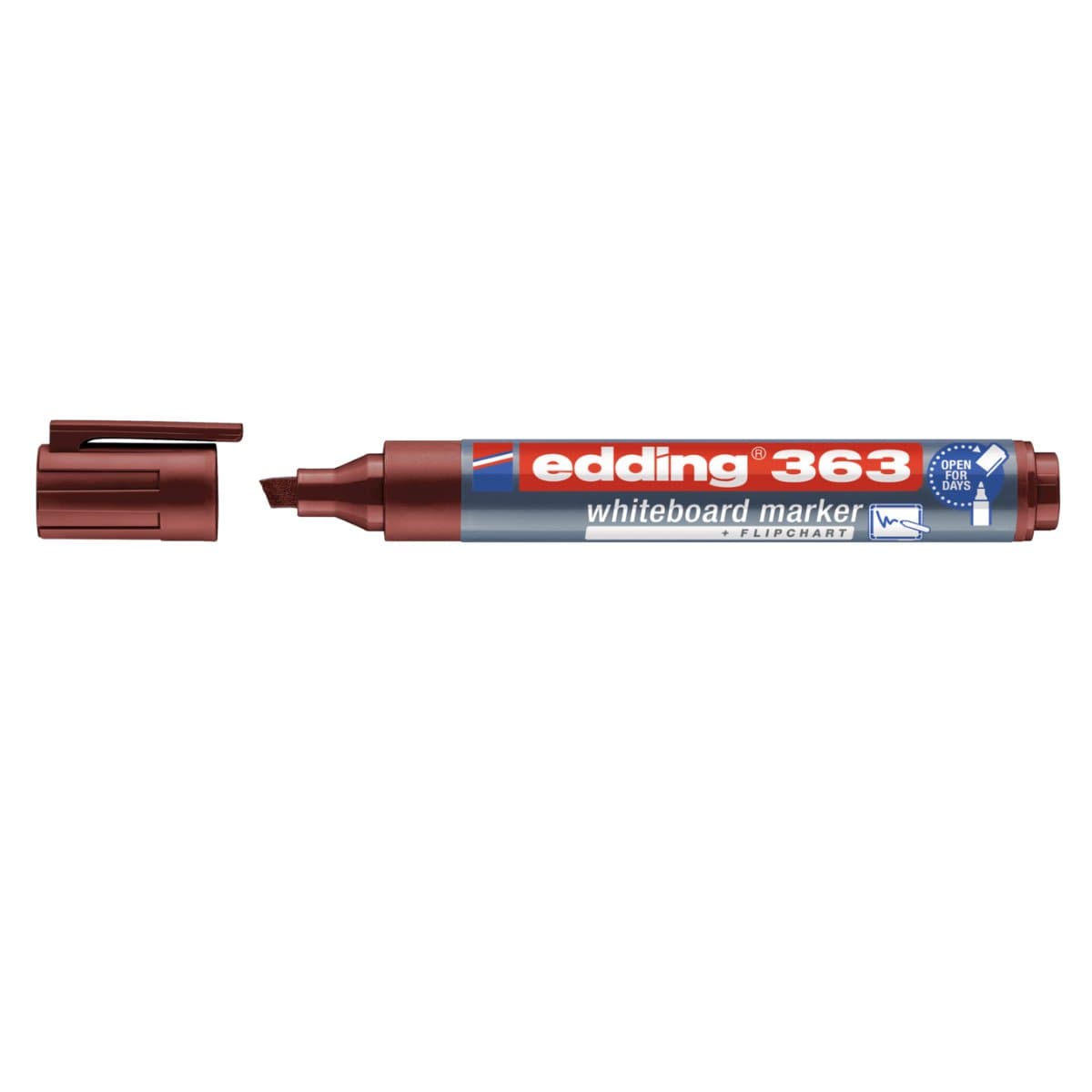edding 363 Whiteboard/Flipchart Marker, 1-5mm Chisel Tip, Brown