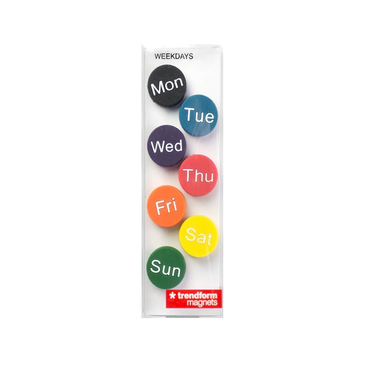 Trendform Magnets WEEKDAYS, Set of 7, Assorted Colors