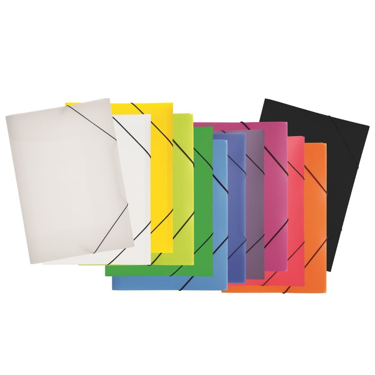 Pagna Folder A3 with elastic fastener PP, Black