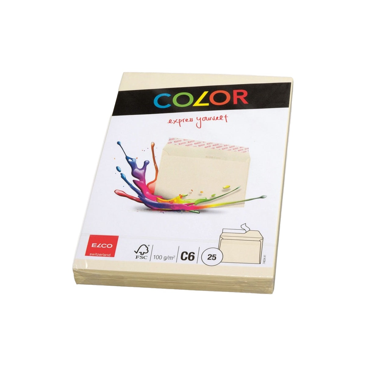 Elco Color Envelope C6, 4.5"x 6.5", 100g, 25/pack, Beige