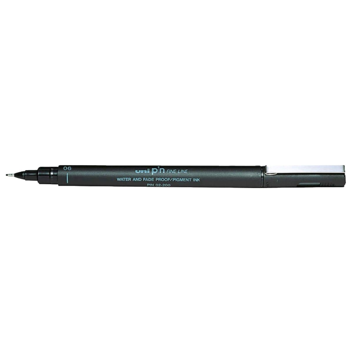 uni pin 06 Fine Line Pen, Pigment Ink, 0.6mm, 12/box, Black