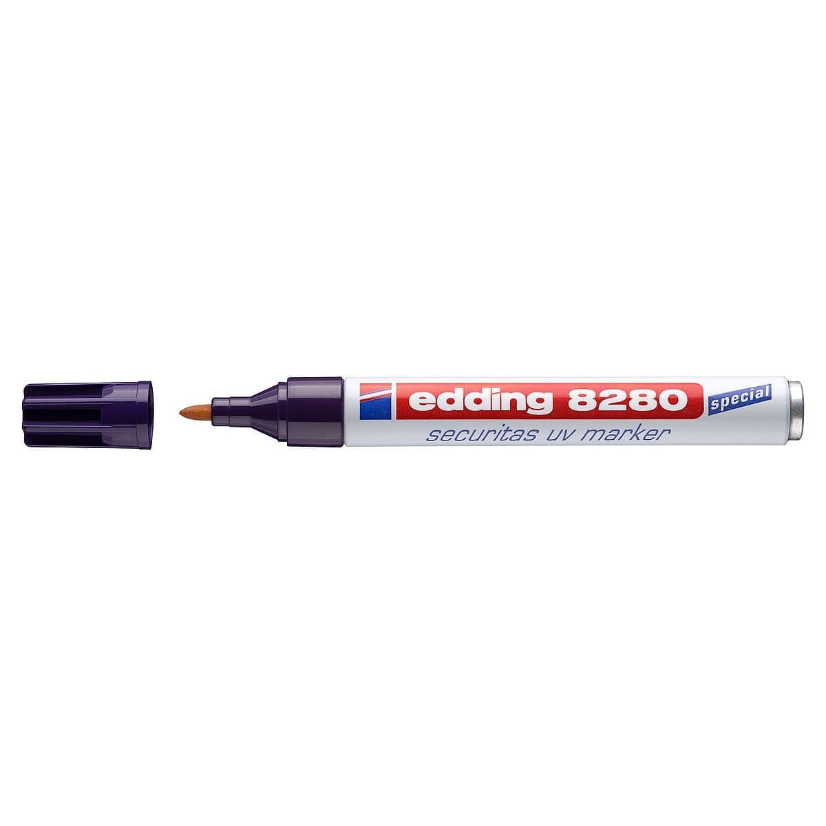 edding 8280 Securitas Invisible Fluorescent UV Marker, 1.5-3mm Bullet Tip, Transparent