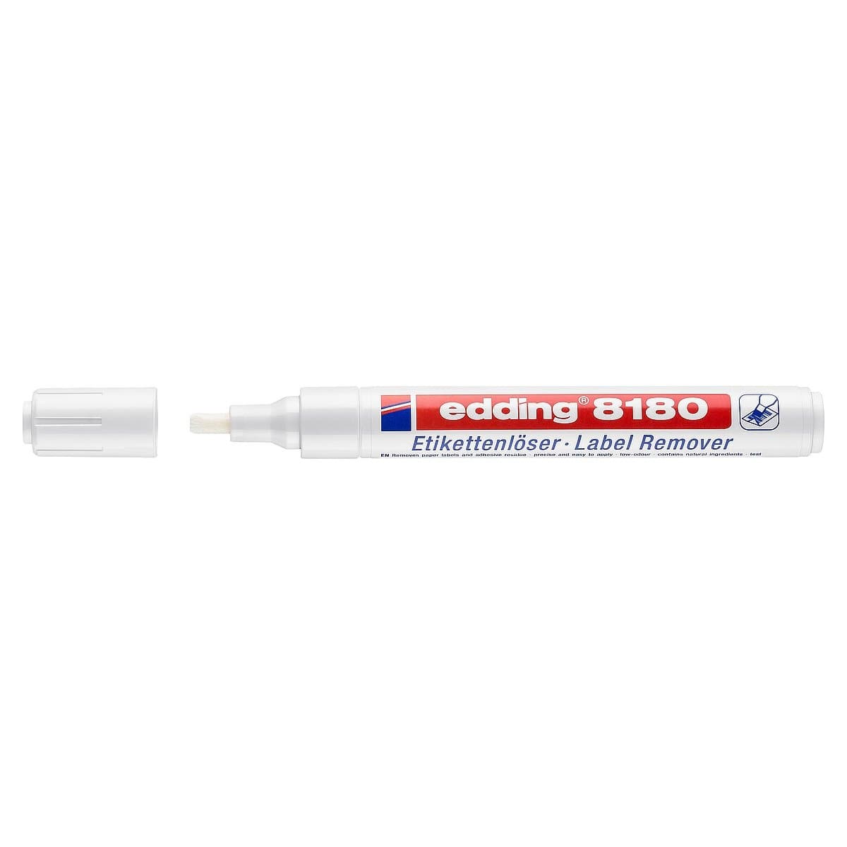 edding 8180 Label Remover, 4mm Chisel Tip, Transparent