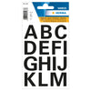 Herma Vario Sticker Letters A-Z, 25mm, weatherproof film, 2sheets/pack, Black