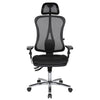 Topstar HEAD POINT SY SOMO Mesh Office Chair with Headrest, Mesh/Fabric Black