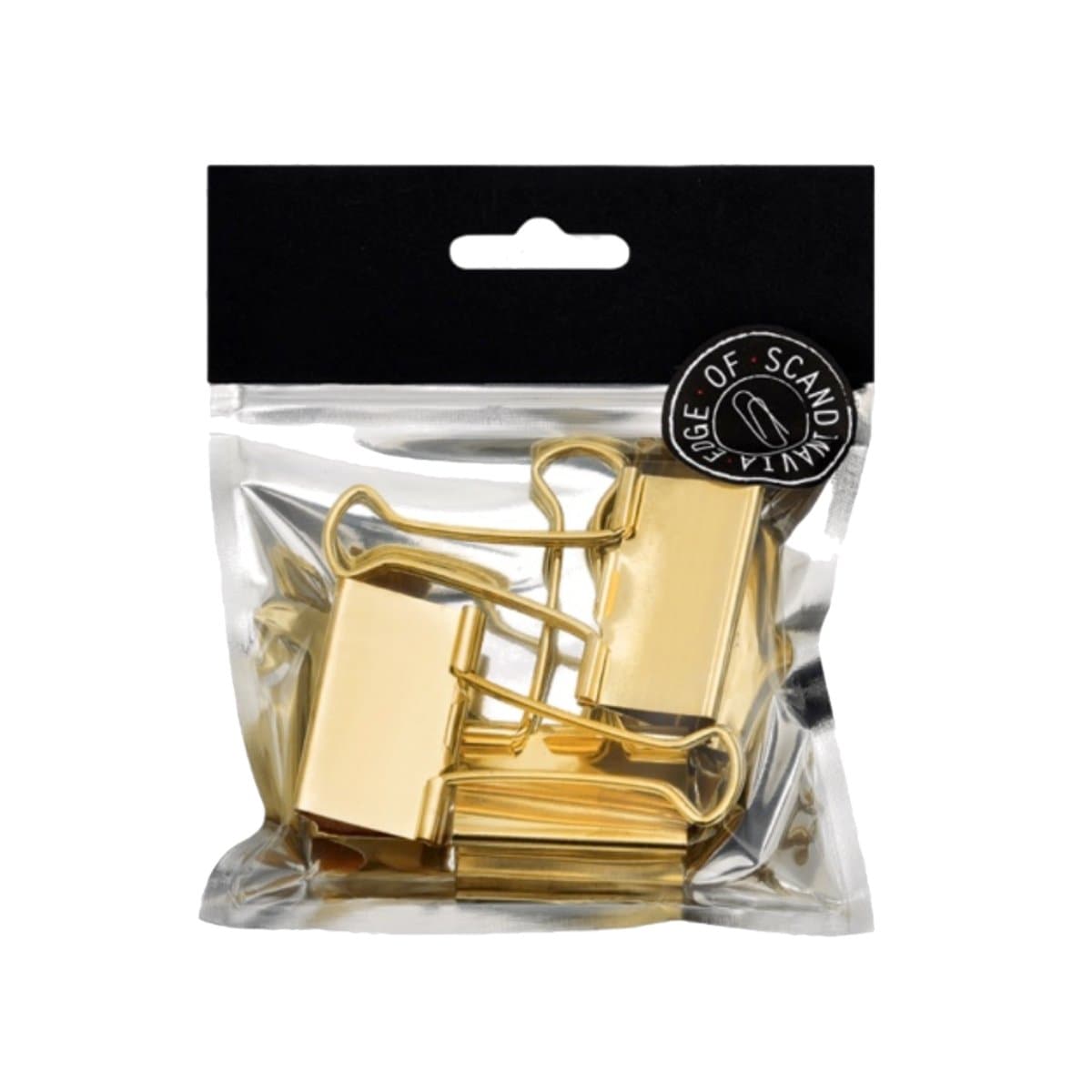 EDGE Binder Clips, 41mm, 3/pack, Brass-Plated