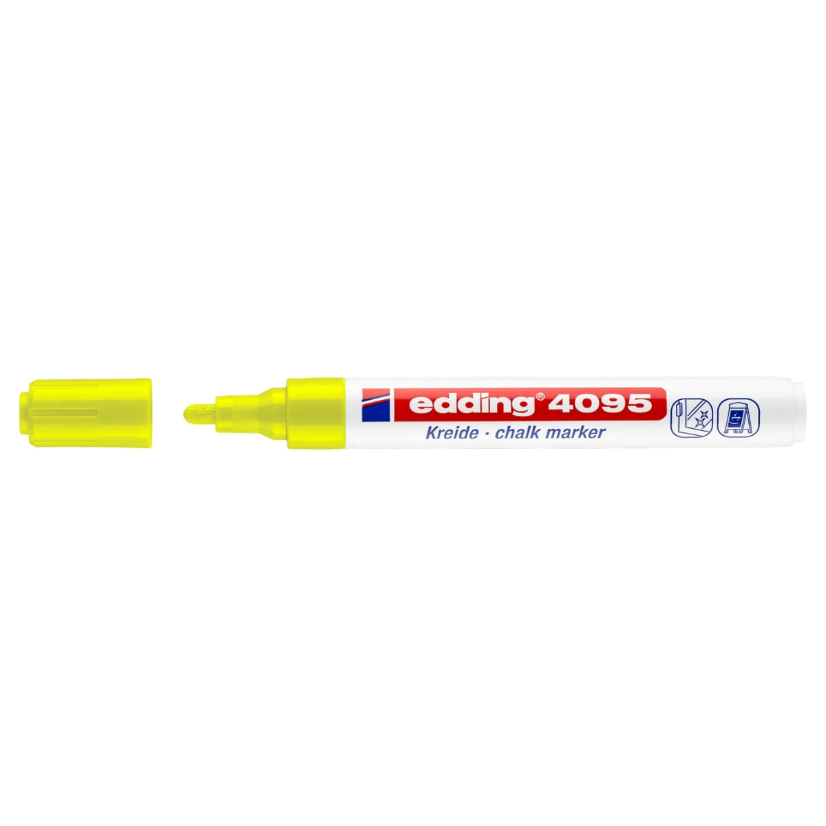 edding 4095 Chalk Marker, 2-3mm Bullet Tip, Neon Yellow