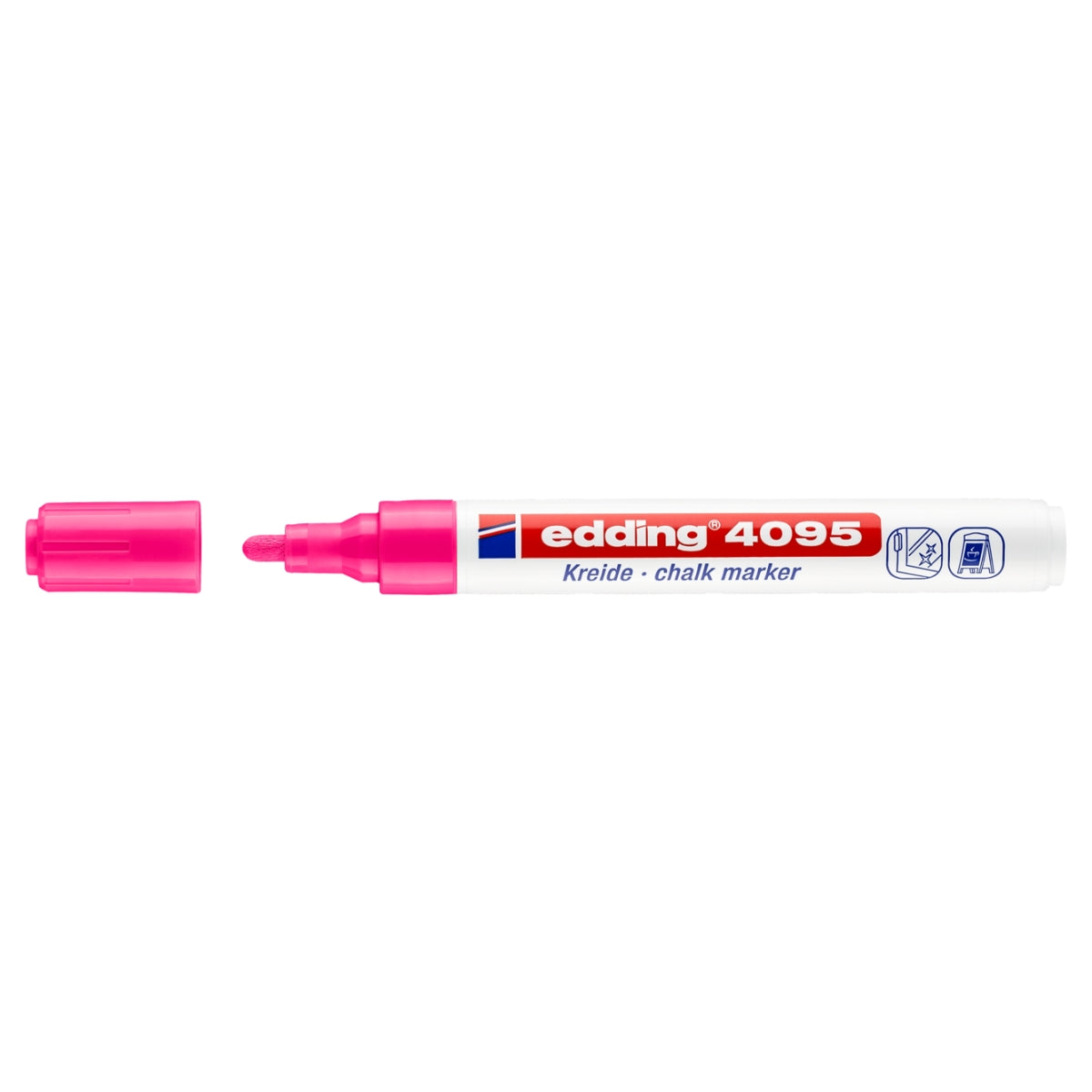 edding 4095 Chalk Marker, 2-3mm Bullet Tip, Neon Pink