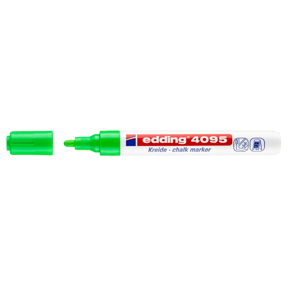 edding 4095 Chalk Marker, 2-3mm Bullet Tip, Bright Green