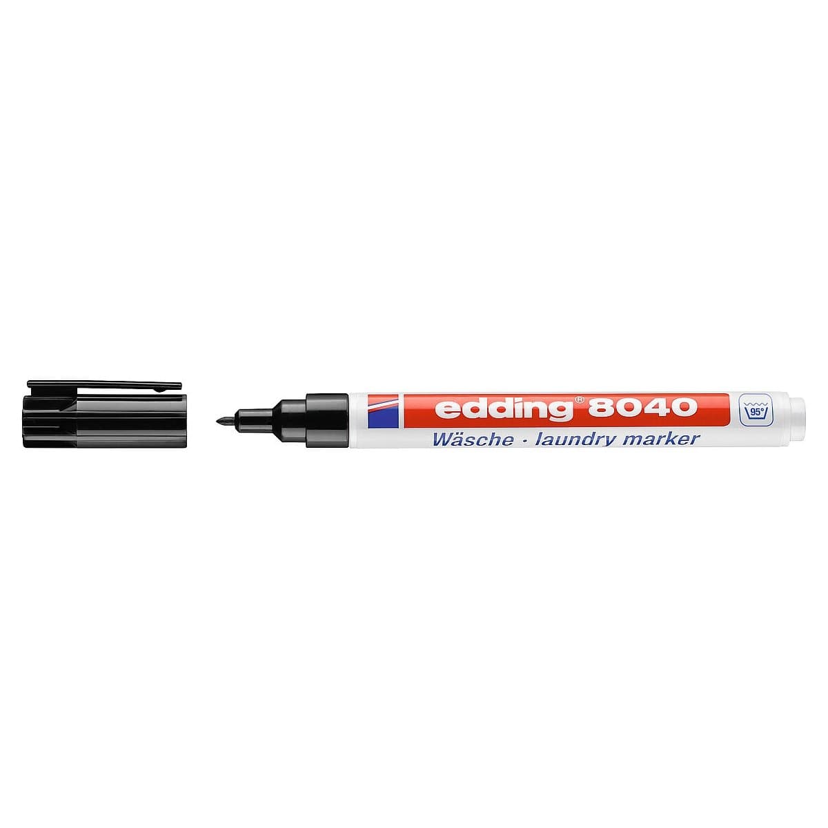 edding 8040 Laundry Marker,  1mm, Bullet Tip, Black