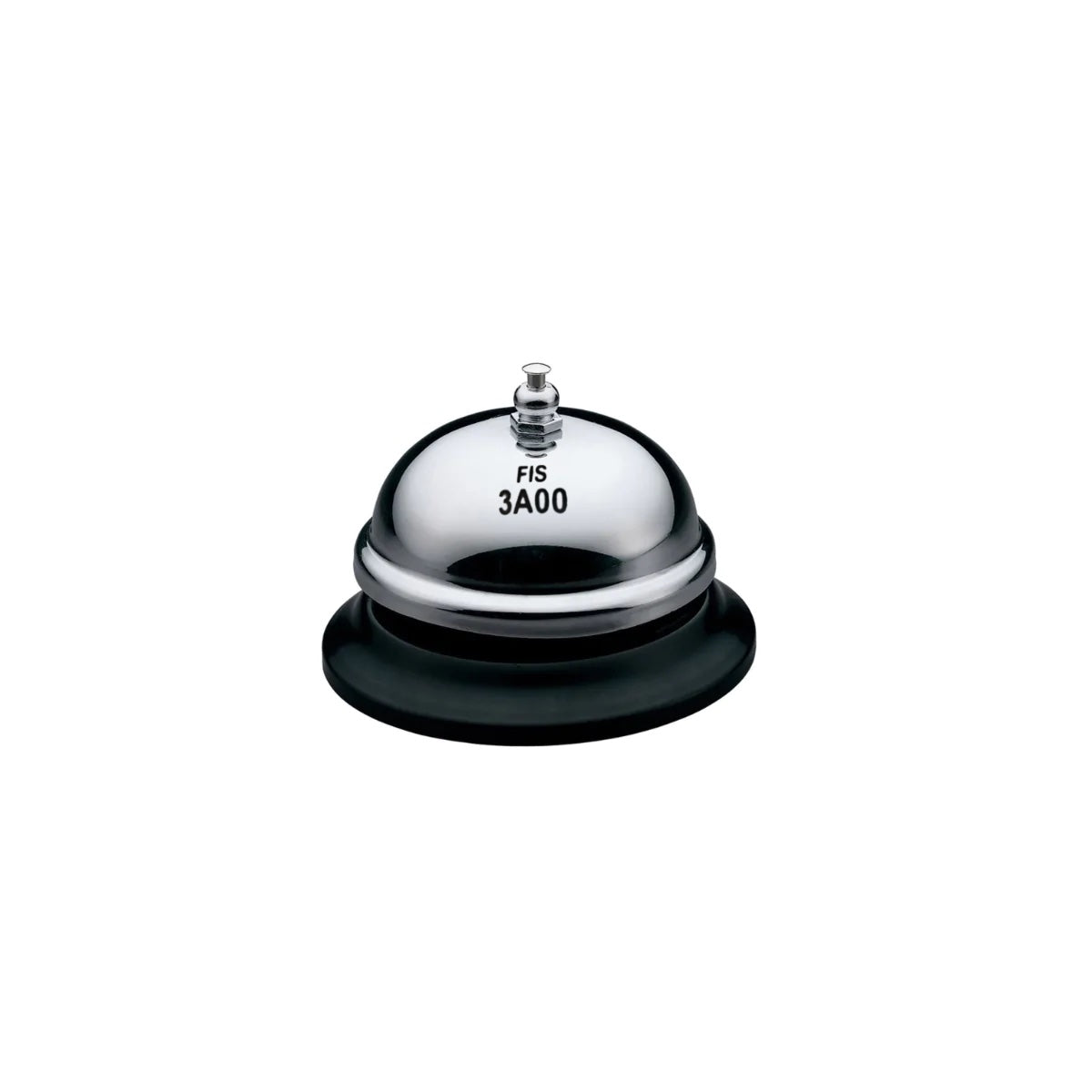 FIS Counter Call Bell for Reception, Medium 8.5 x 5.5 cm, Black/Steel