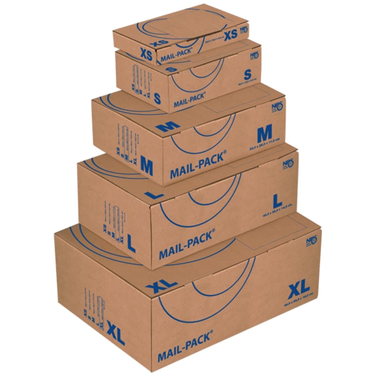 NIPS Mail-Pack Basic, Cardboard Box, Brown