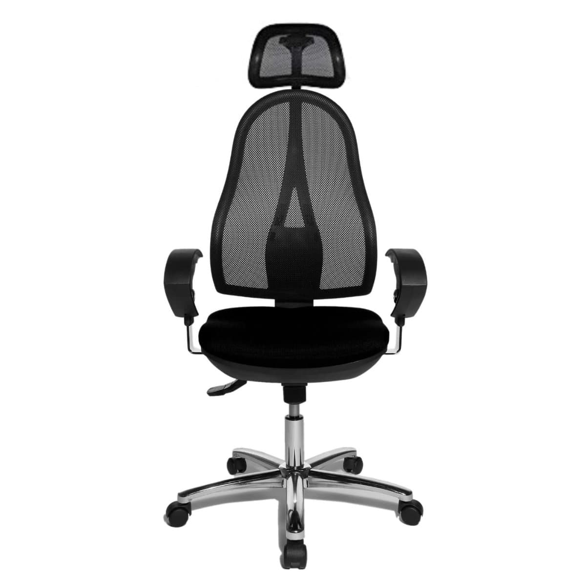 Topstar OPEN POINT SY Mesh Office Chair with Headrest,  Mesh/Fabric Black