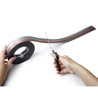 Durable DURAFIX Self-Adhesive Magnetic Clip Strip, 5m/roll, Black