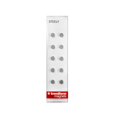 Trendform Magnets STEELY, 10/pack, Silver