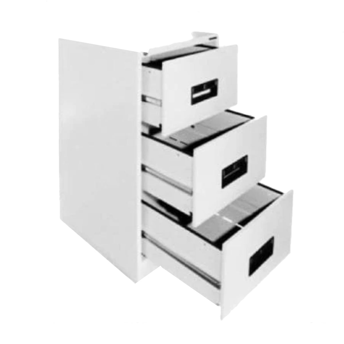 Hadid 3 Drawers Filing Cabinet, White