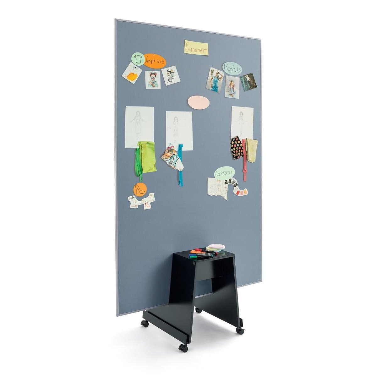 Sigel MEET UP Agile Fabric Pin Board, 120x180cm, Grey