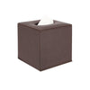 Konrad S. Tissue Box Cover, cube 13 x 13 x 13cm, PU Leather, Brown