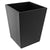 Konrad S. Waste Bin Square, 25 x 25 x H33 cm, PU Leather, Black