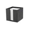 Konrad S. Memo Cube, 10 x 10 x 10cm, PU Leather, Black