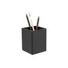 Konrad S. Pen Holder Square, PU Leather, Black