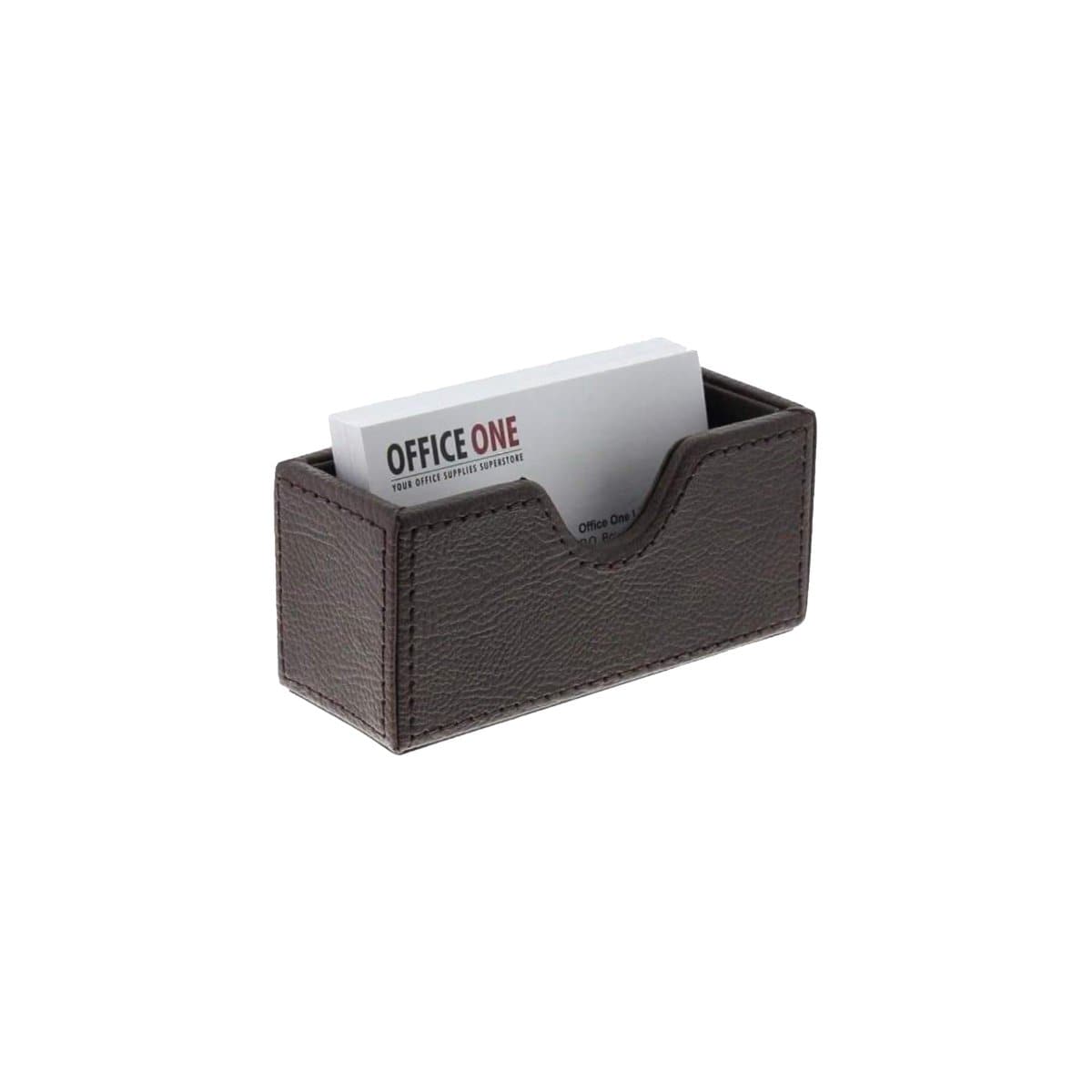 Konrad S. Business Card Holder, PU Leather, Brown