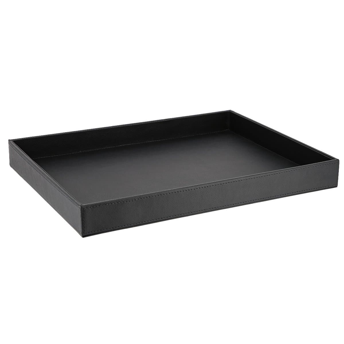 Konrad S. Serving Tray, 40 x 30cm, PU Leather, Black