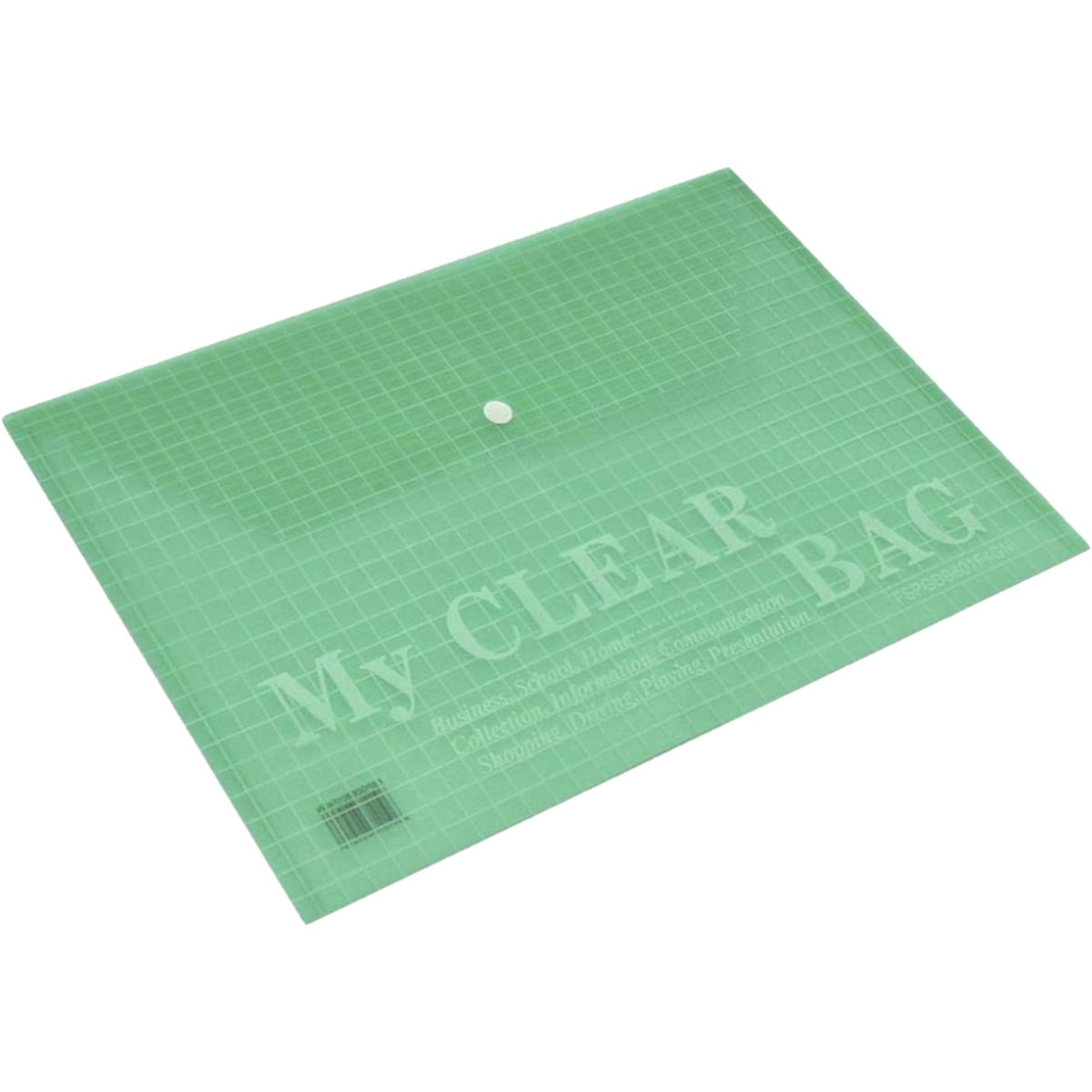 FIS Document  Bag "My Clear Bag" A4, 12/pack, Green