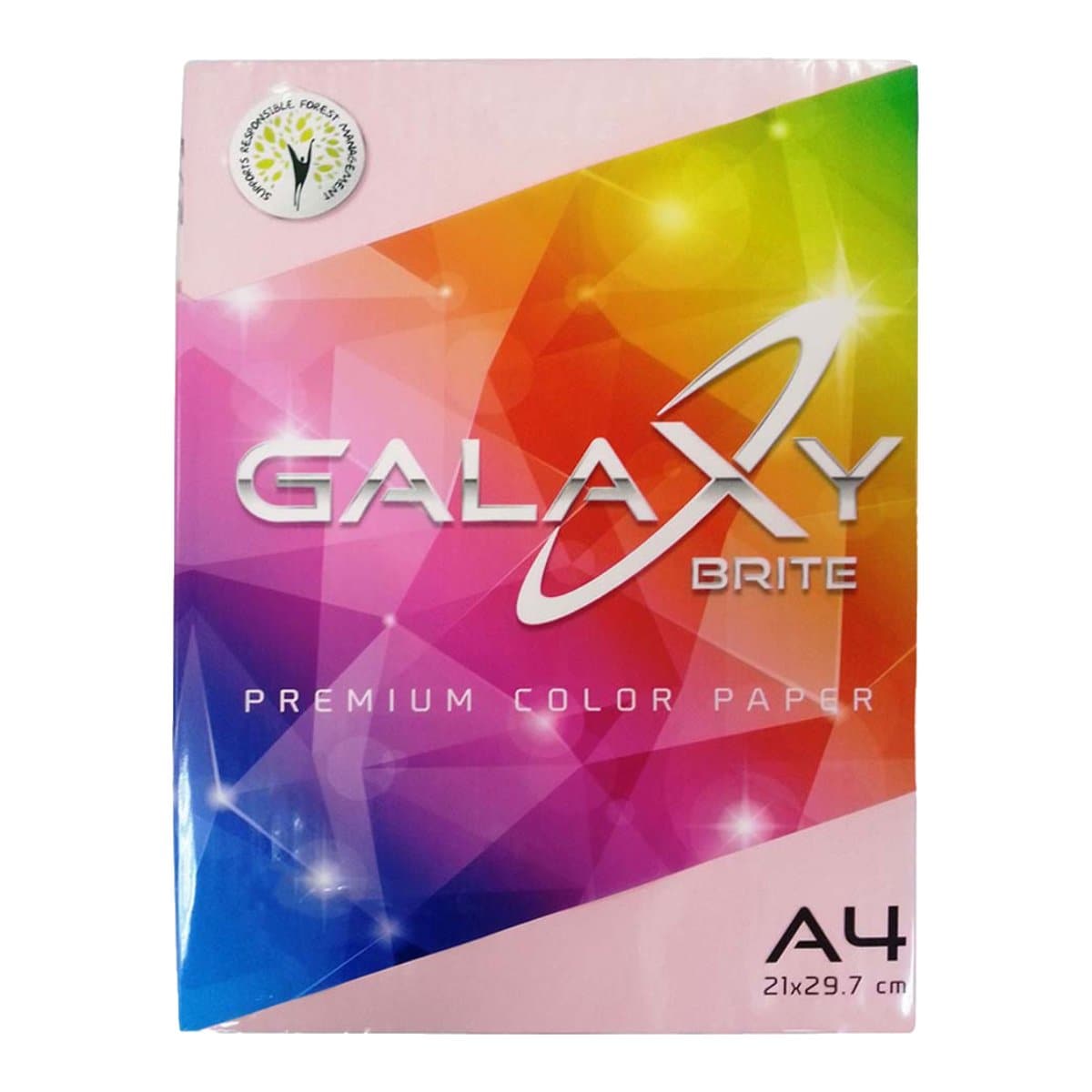 GALAXY BRITE Premium Color Paper A4, 80gsm, 500sheets/ream, Pink