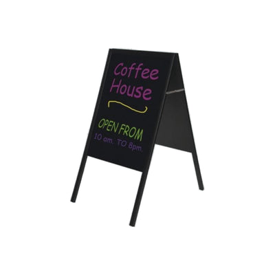 Bi-Office Info Chalk Board, free standing, double sided, 45x60cm, Black Frame