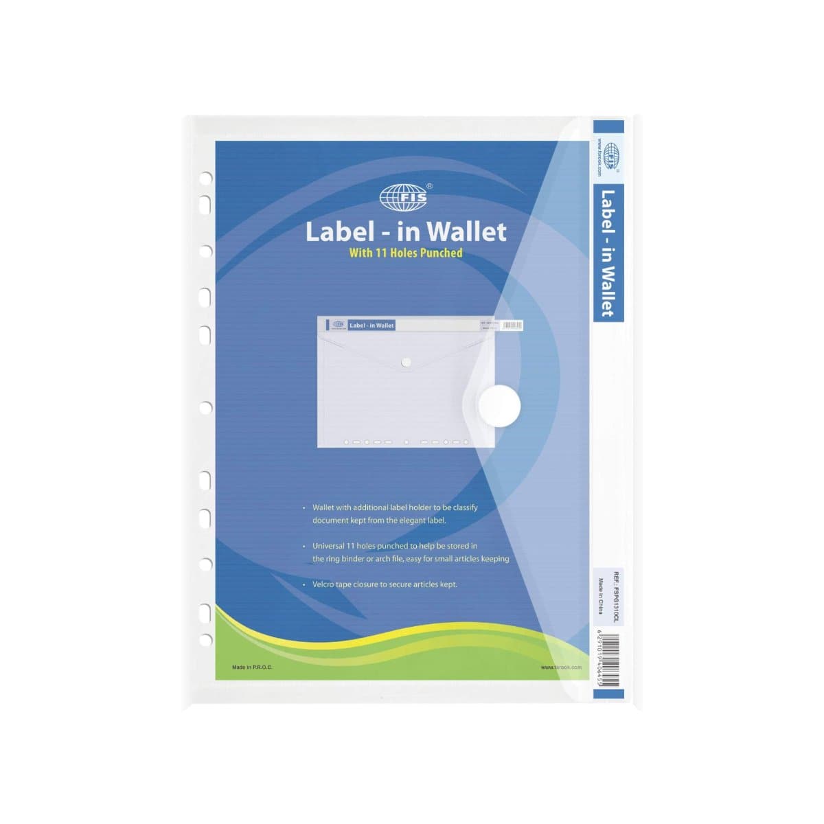 FIS Punched Pocket Document Wallet A4