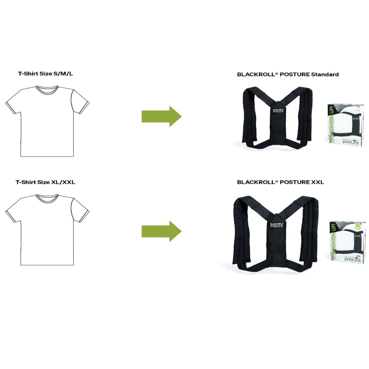 BLACKROLL POSTURE Trainer 2.0, S/M/L, Black