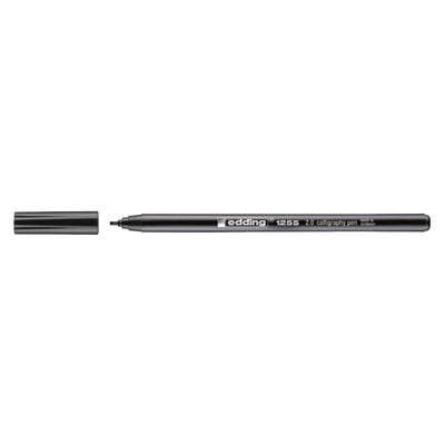 edding 1255 Calligraphy Pen, 2.0mm Chisel Tip, Black