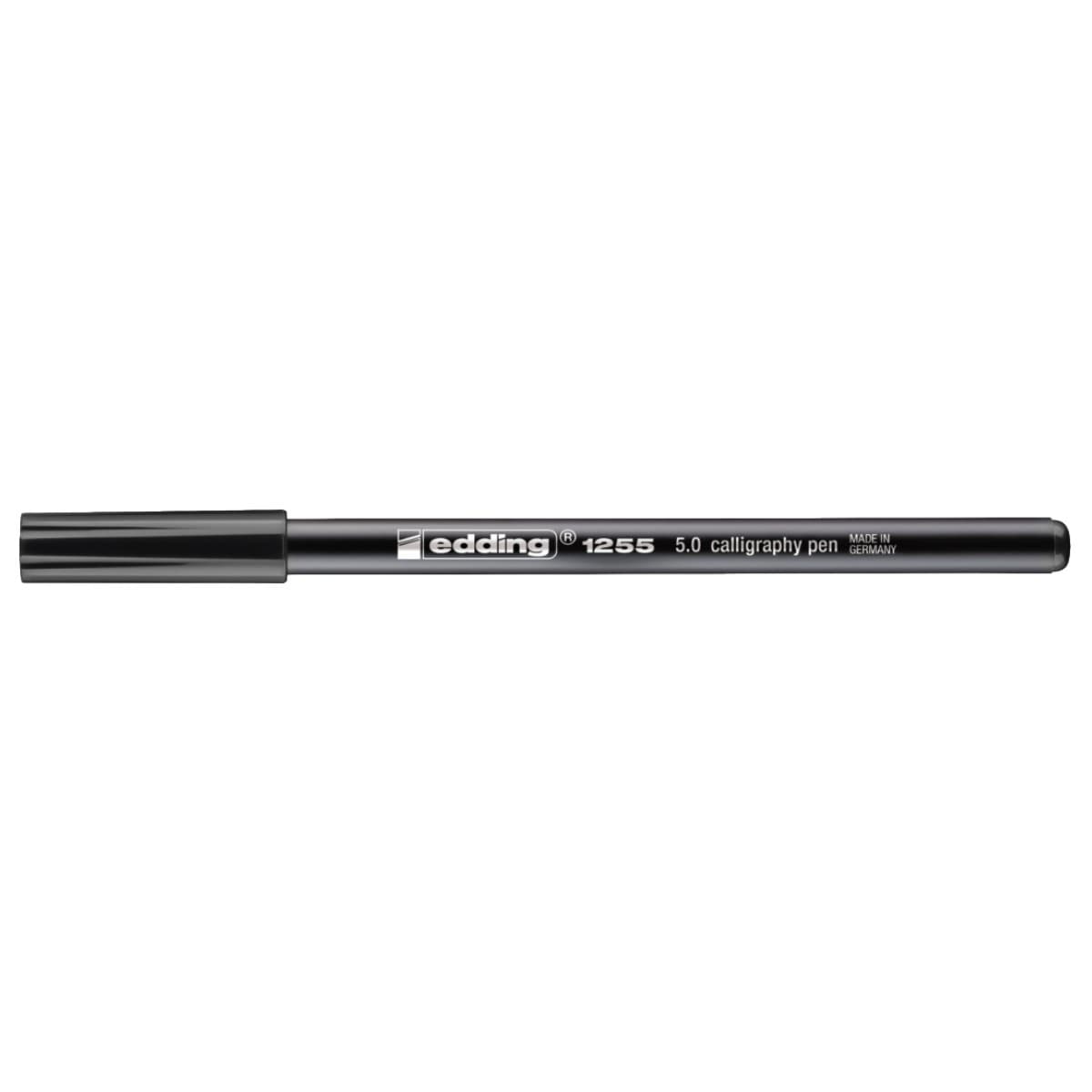 edding 1255 Calligraphy Pen, 5.0mm Chisel Tip, Black