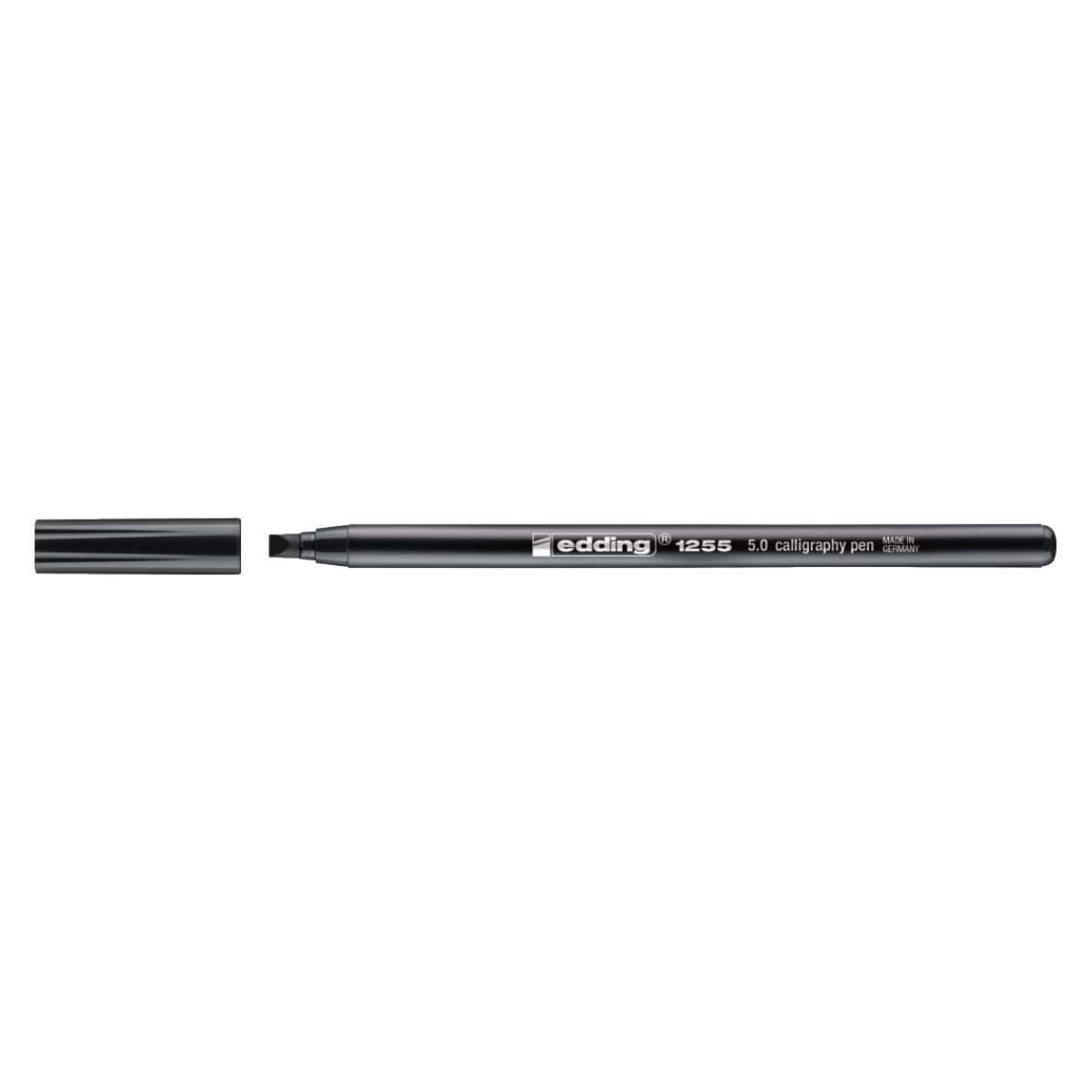 edding 1255 Calligraphy Pen, 5.0mm Chisel Tip, Black