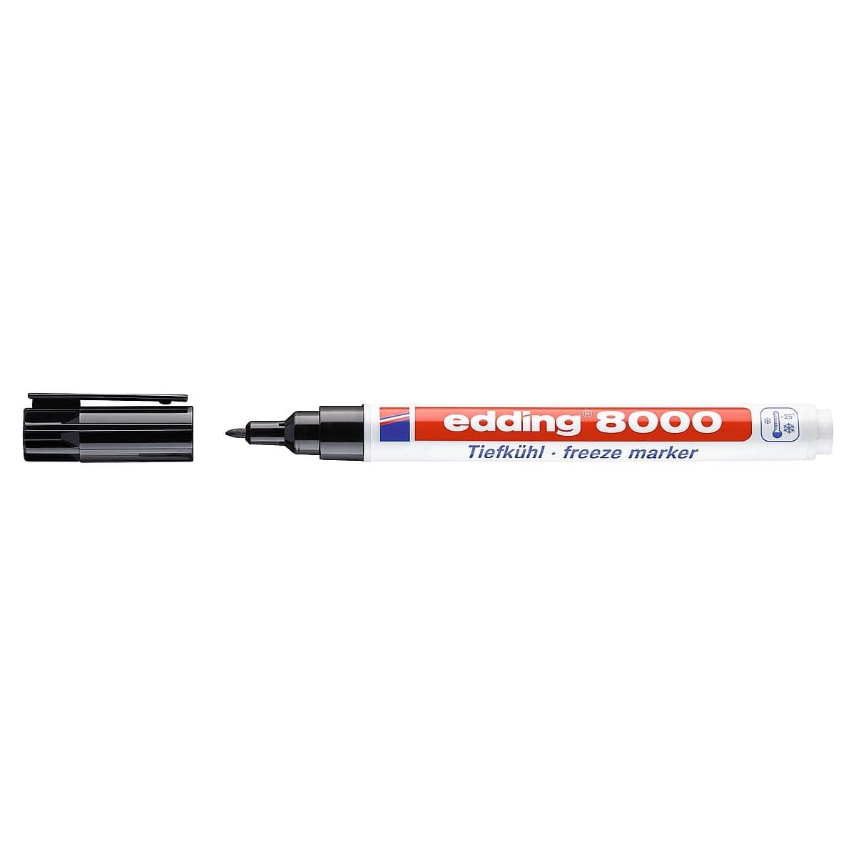 edding 8000 Freeze Marker, frost resistant, 1mm Bullet Tip, Black