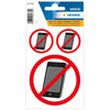 Herma Vario Sticker Sign, NO MOBILE, weatherproof film, 3/pack