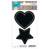 Herma Home Blackboard Sticker, Heart & Star, 4/pack, Black