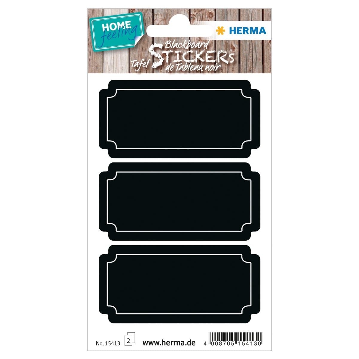 Herma Home Blackboard Sticker, Sign Labels, 6/pack, Black