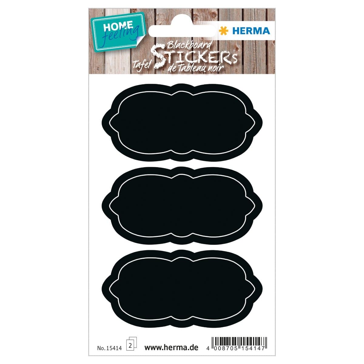 Herma Home Blackboard Sticker, Cloud Labels, 6/pack, Black