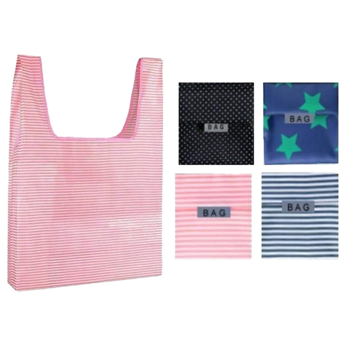Foldable Reusable Shopping Tote Bag 35 x 55cm Assorted Colors O. Office One LLC