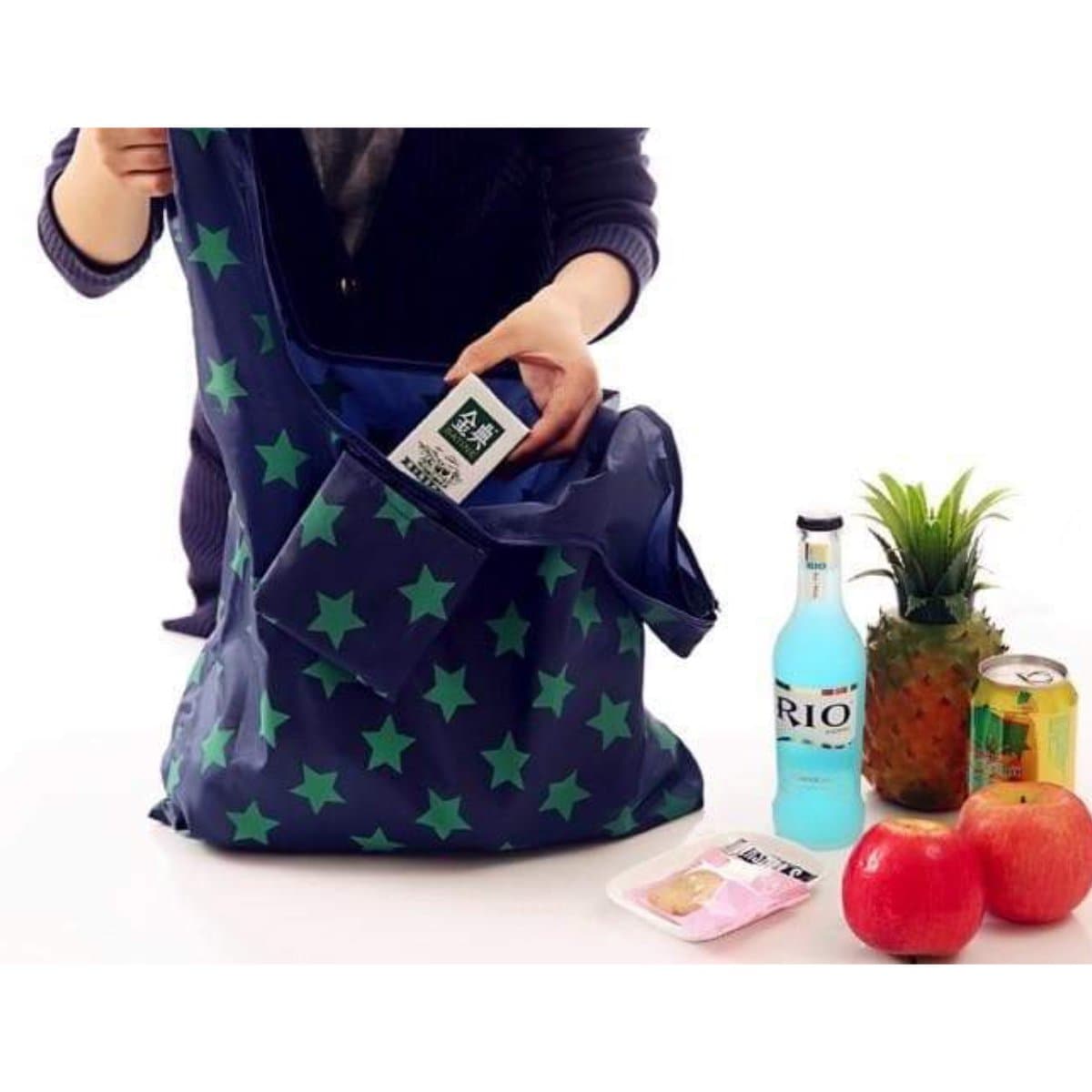 Foldable Reusable Shopping Tote Bag 35 x 55cm Assorted Colors O. Office One LLC