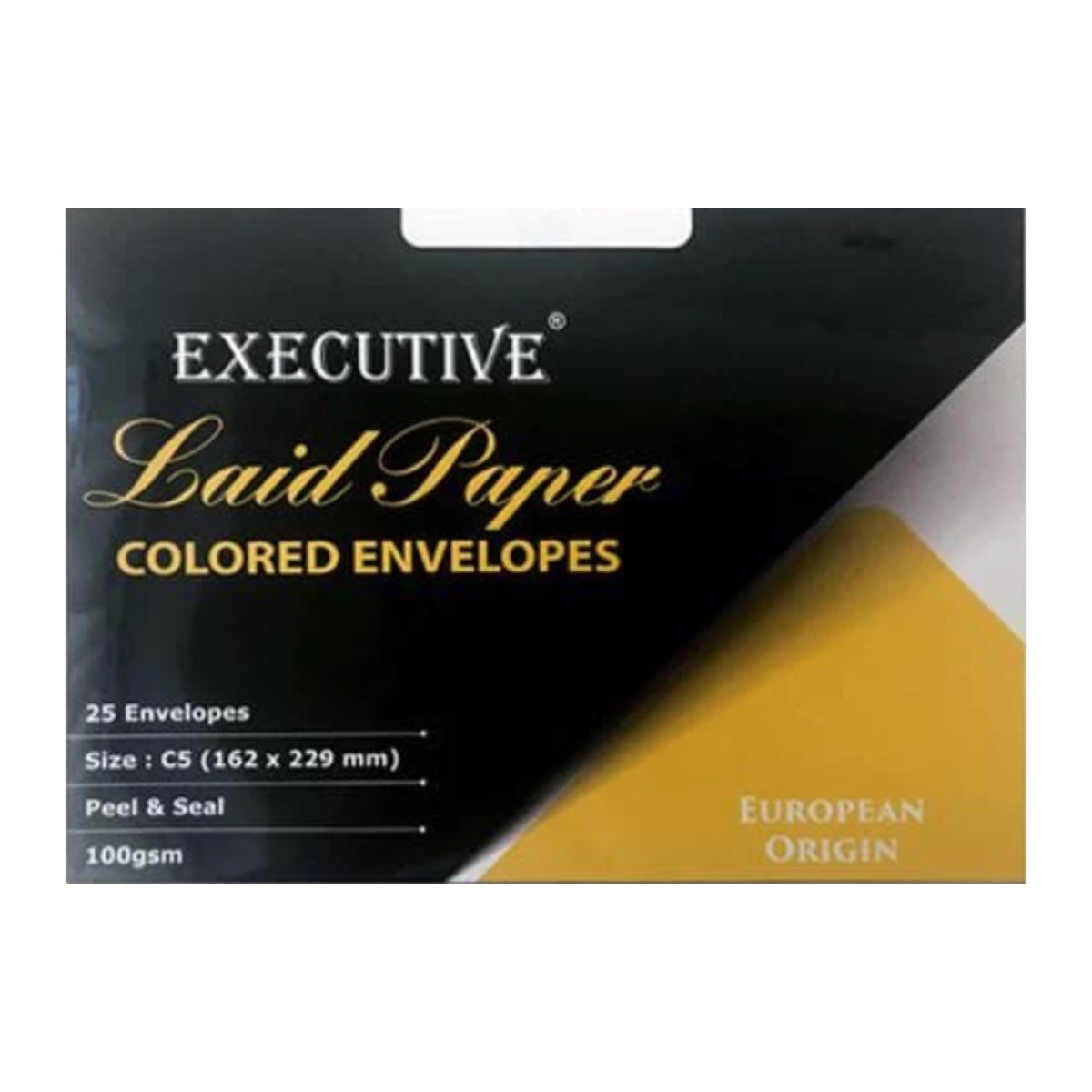 FIS Executive Laid Bond Paper Envelopes C5 Peel & Seal, 100gsm, 25/pack, White