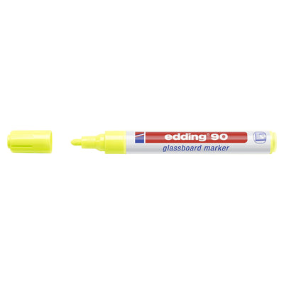 edding 90 Glassboard Marker, 2-3mm Bullet Tip, Yellow