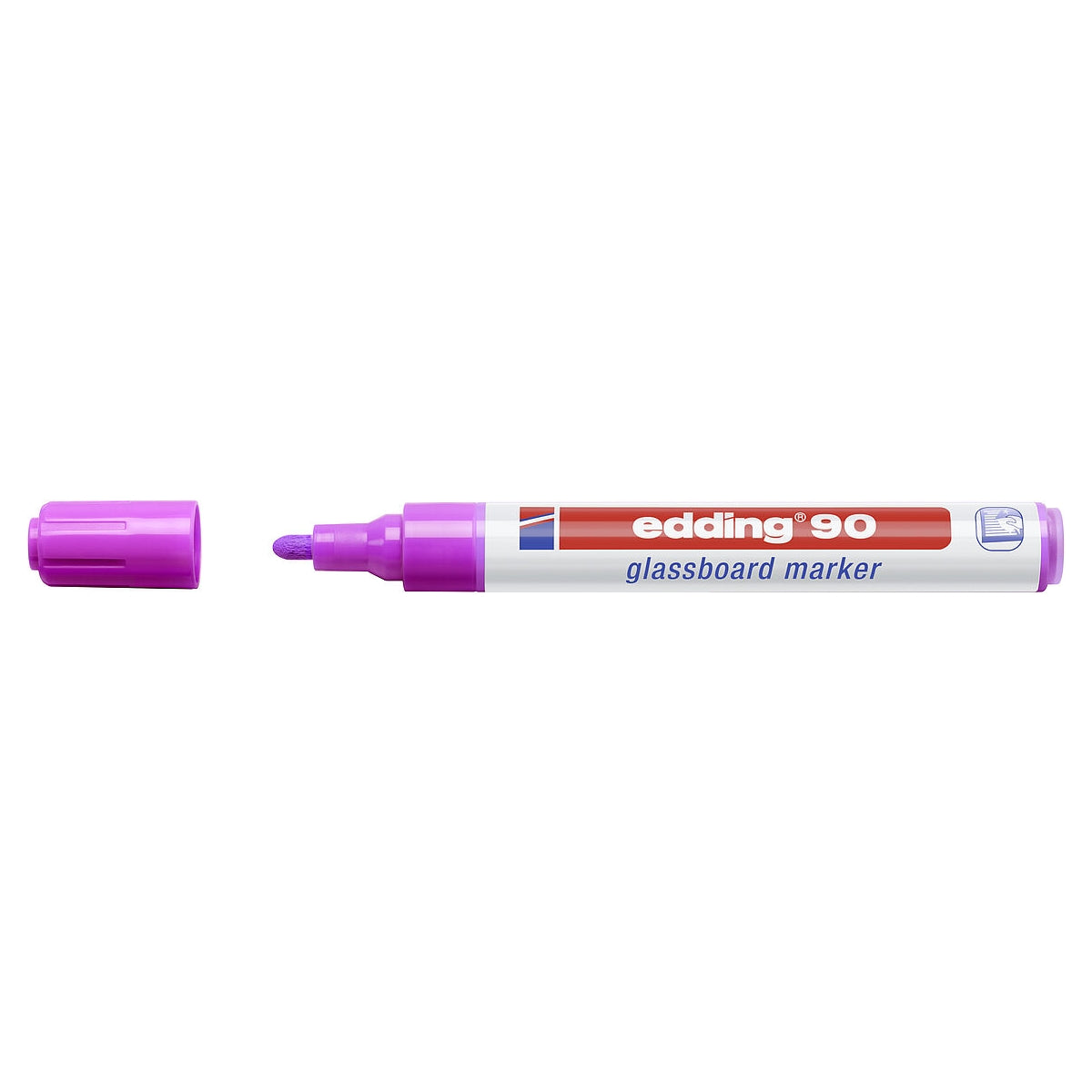 edding 90 Glassboard Marker, 2-3mm Bullet Tip, Violet