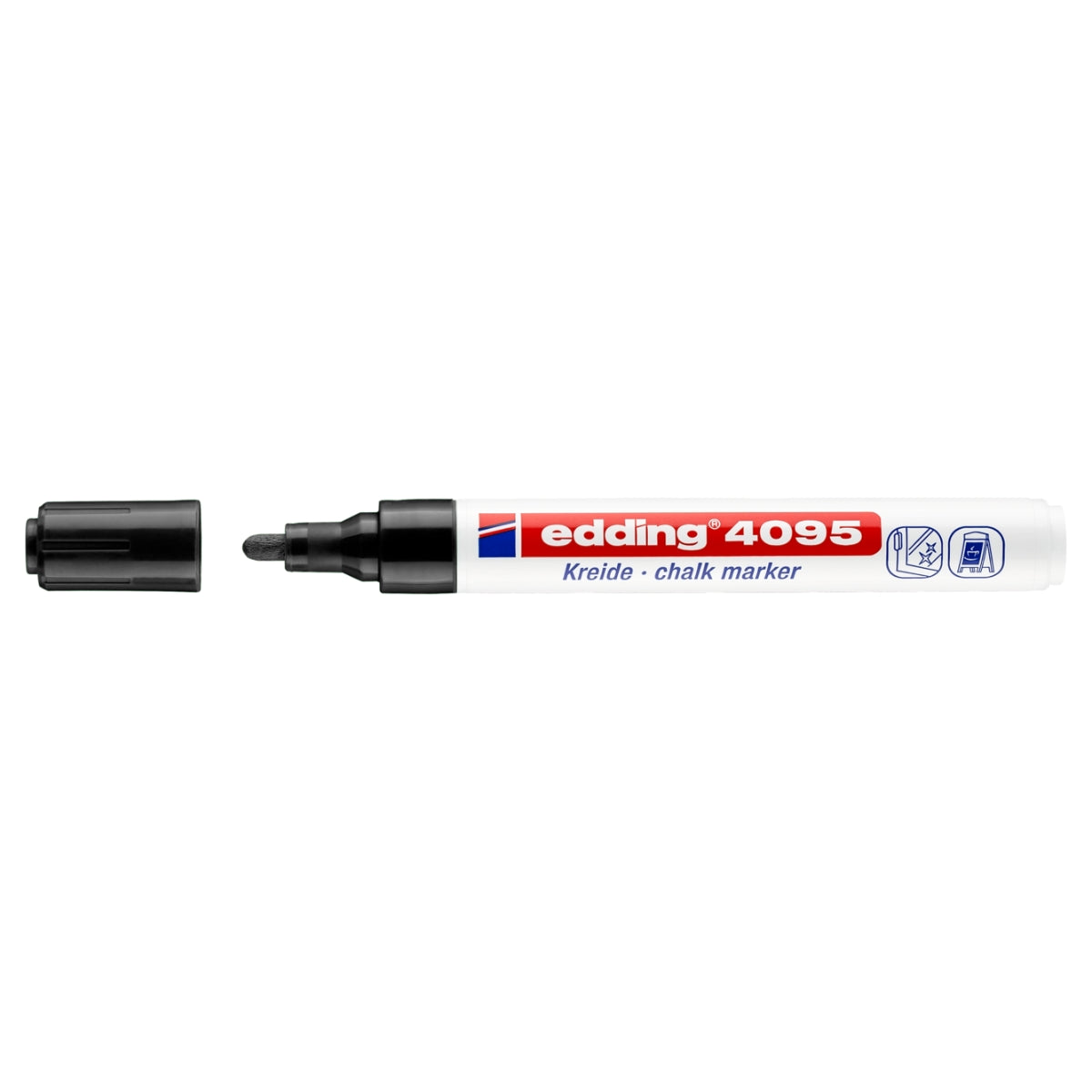 edding 4095 Chalk Marker, 2-3mm Bullet Tip, Black