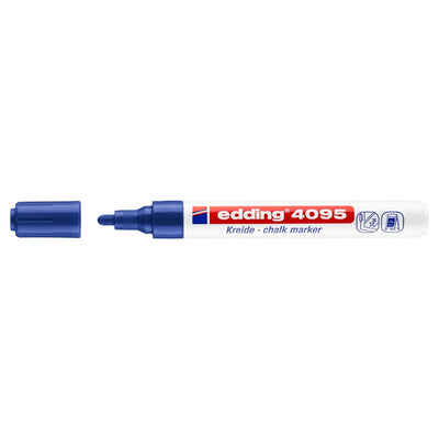 edding 4095 Chalk Marker, 2-3mm Bullet Tip, Blue