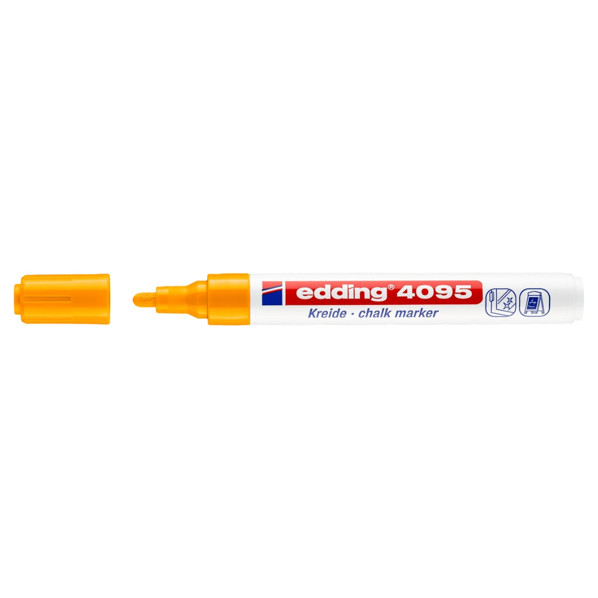 edding 4095 Chalk Marker, 2-3mm Bullet Tip, Neon Orange